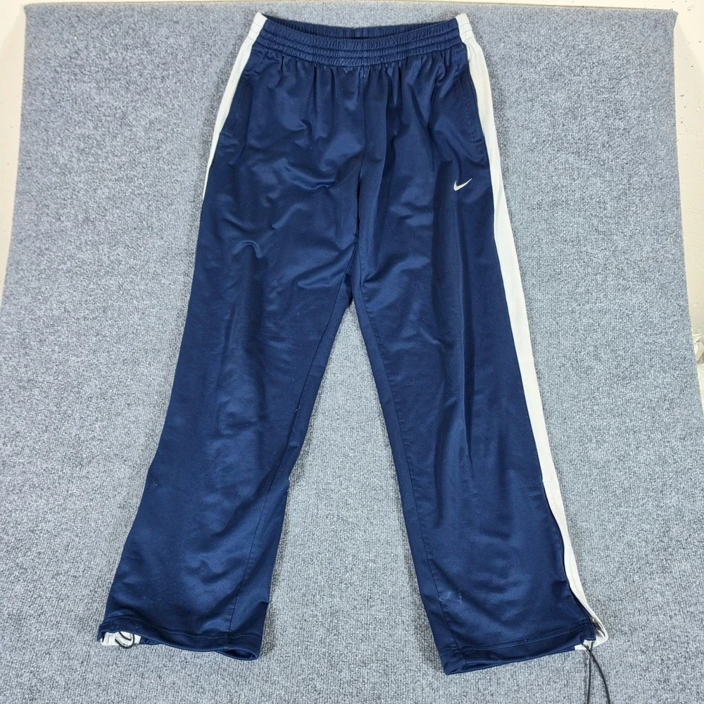 Nike Mens 3XLT Navy Blue White Stripe Full Zip Tracksuit Jacket and Pants Set
